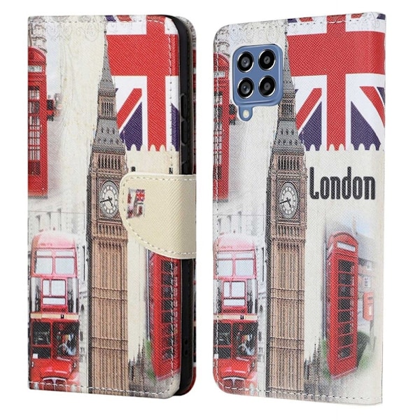 Wonderland Samsung Galaxy M53 5G flip kuoret - Lontoo Big Ben Multicolor
