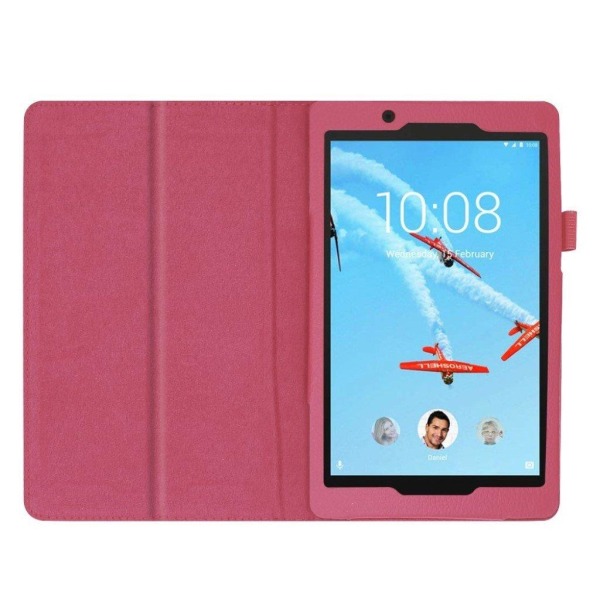 Lenovo Tab E8 litchi-nahkakotelo - Ruusu Pink