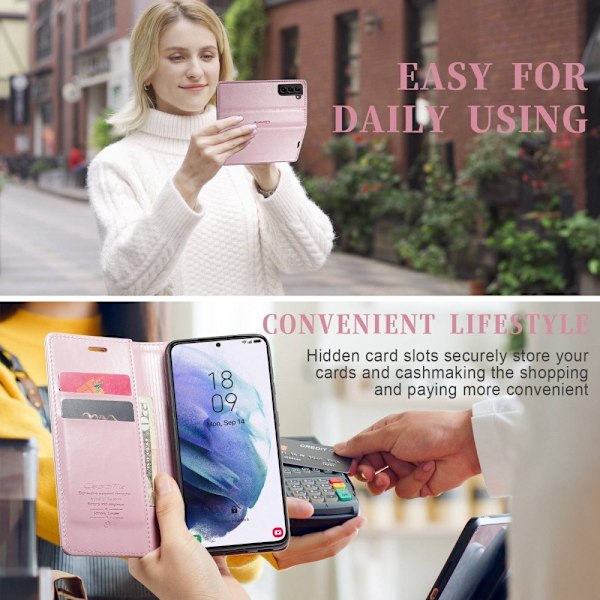 CaseMe lent Samsung Galaxy S21 Plus 5G fodral - Rosa Rosa