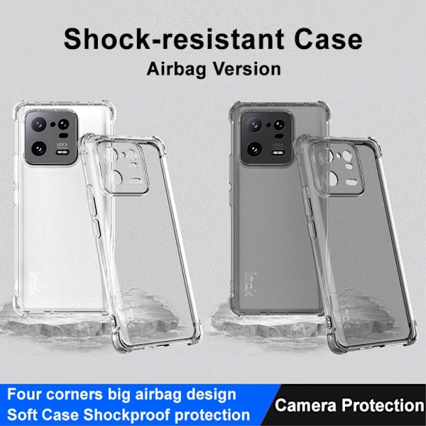 IMAK Airbag Cover til Xiaomi 13 Pro - Gennemsigtig Sort Black