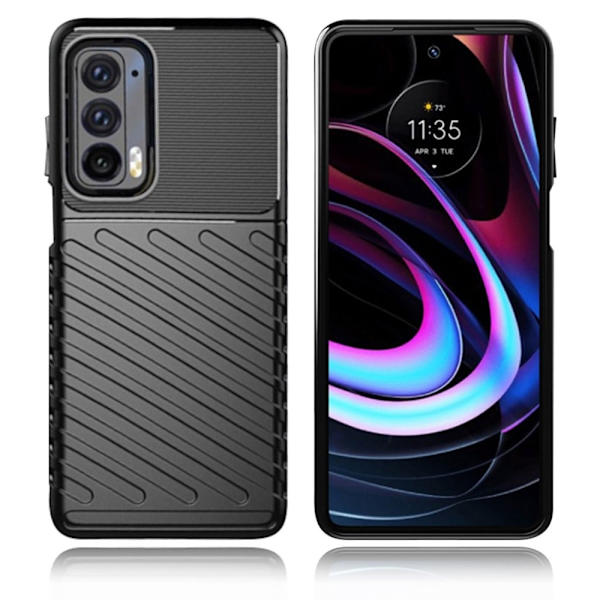 Thunder Motorola Edge (2021) Suojakotelo - Musta Black