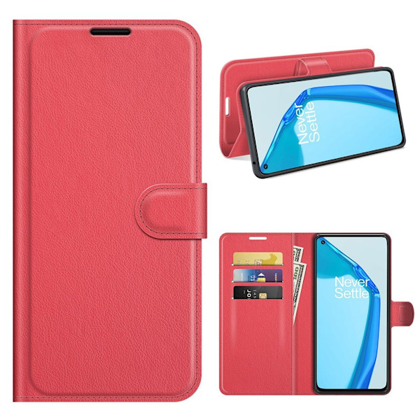 Classic OnePlus 9R Flippetui - Rød Red