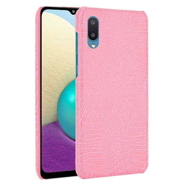 Croco Etui Samsung Galaxy A02 - Rosa Pink