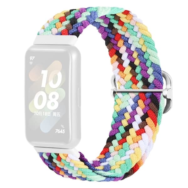 Huawei Band 7 kudottu kellonhihna - Sateenkaari Multicolor