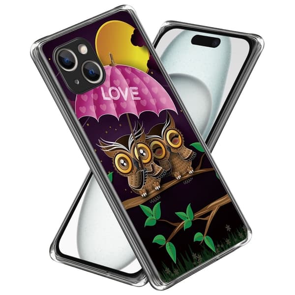 Deco iPhone 15 skal - Uggla Par Rosa