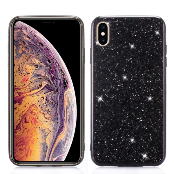 Glitter iPhone Xs Max skal - Svart Svart