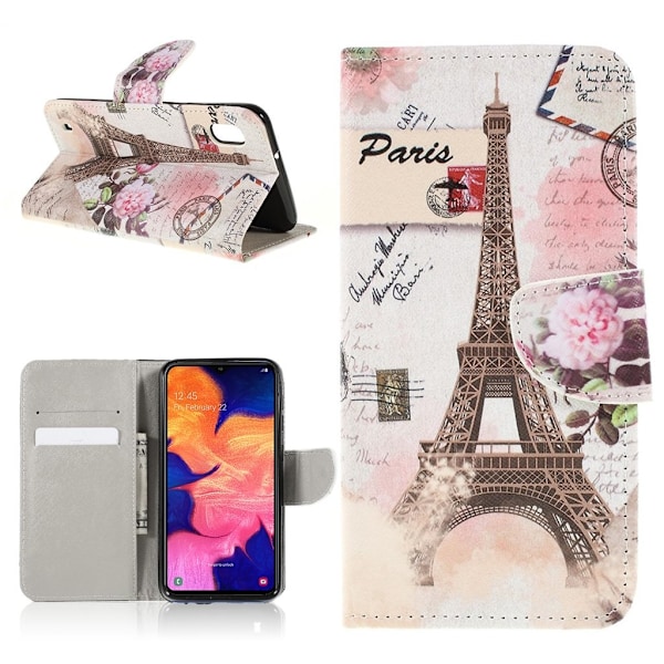 Wonderland Samsung Galaxy A10 flip kotelot - Eiffel Torni Multicolor