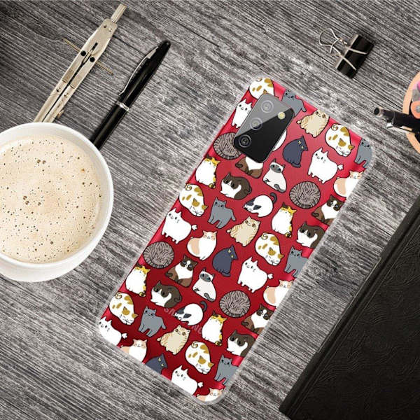 Deco Samsung Galaxy A02s Etui - Katte Multicolor