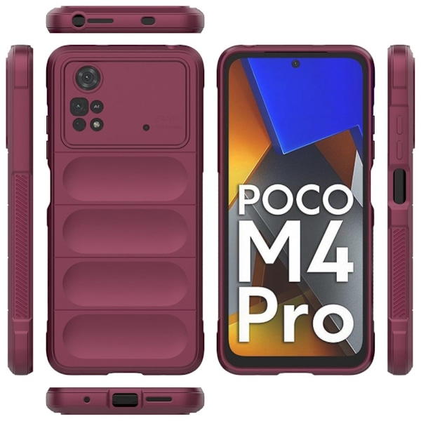 Blødt grebsformet cover til Xiaomi Poco M4 Pro - Rød Red