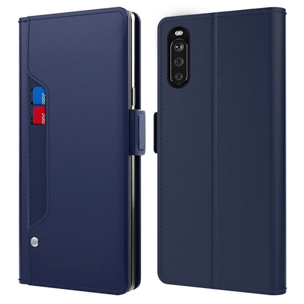 Phone Suojakotelo With Make-up Mirror And Slick Design For Sony Xperia 10 III Lite / 10 Iii - Sininen Blue