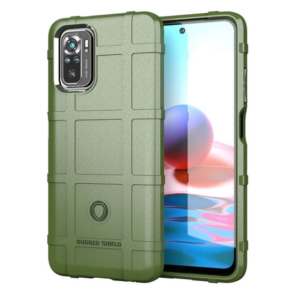 Rugged Shield Xiaomi Redmi Note 10S / Xiaomi Redmi Note 10 kotelot - Vihreä Green