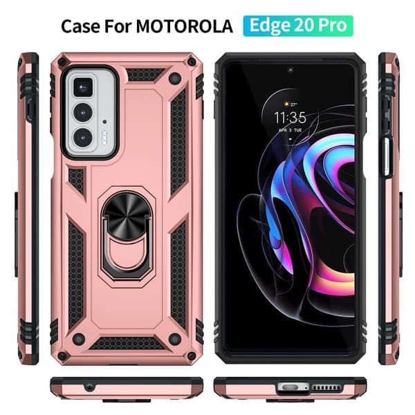 Ring Guard - Motorola Edge 20 Pro - Ruusukulta Pink