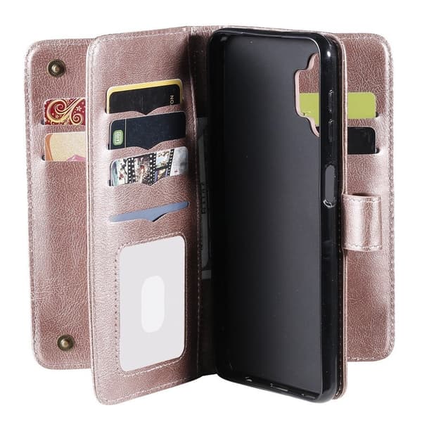 10-slot Lommebok Etui til Samsung Galaxy A32 5G - Rose Gull Pink