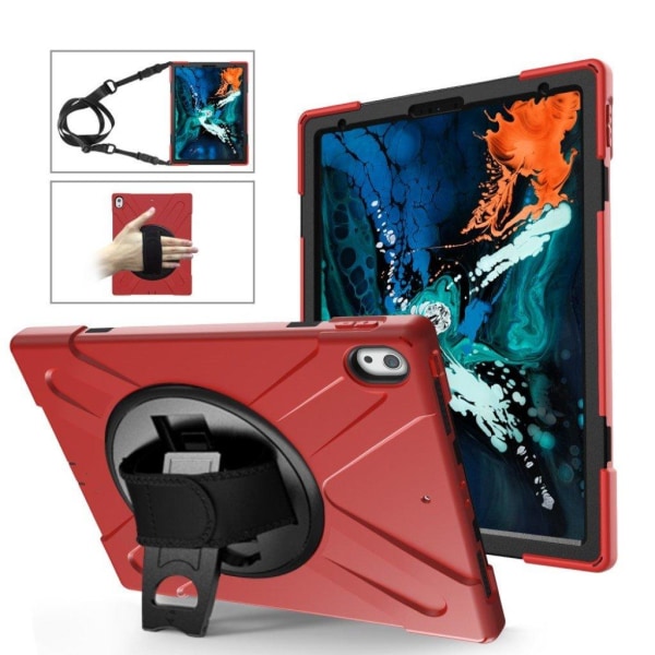 iPad Pro 12.9" (2018) hybridskal med X-design - Röd Röd