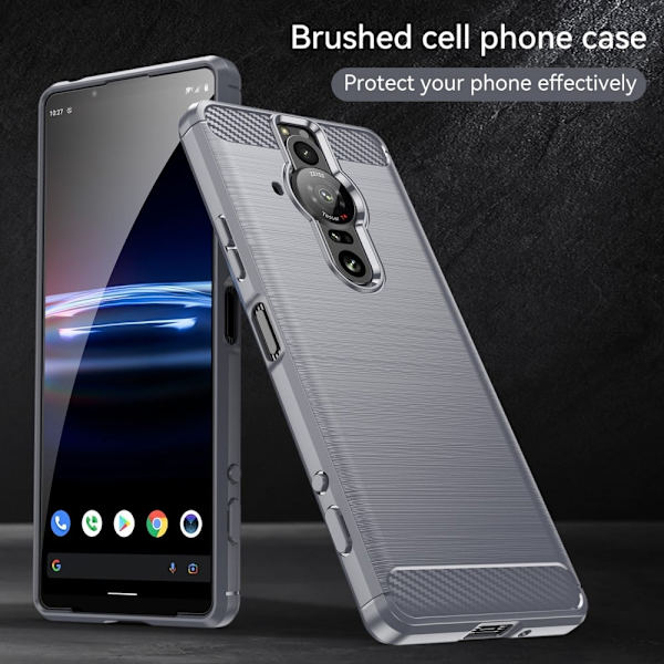 Carbon Flex Sony Xperia Pro-I skal - Silver/Grå Silvergrå
