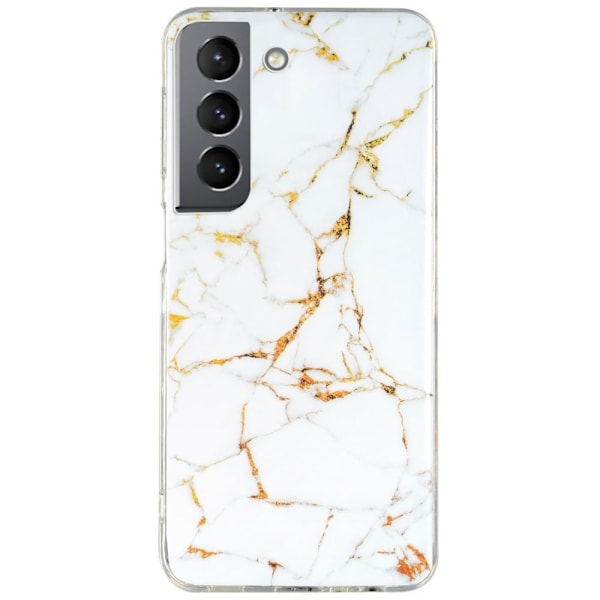 Marmormotiv Samsung Galaxy S22 Plus skal - Vit Vit