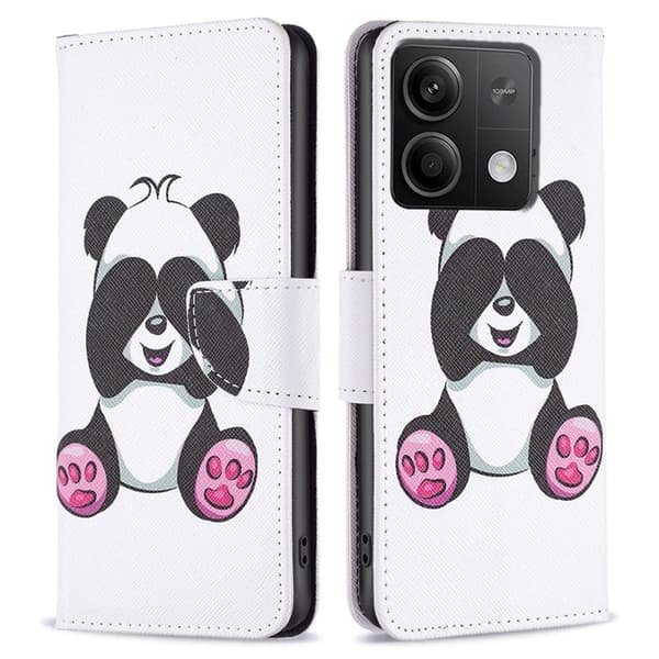 Wonderland Xiaomi Redmi Note 13 flip kuoret - Panda White