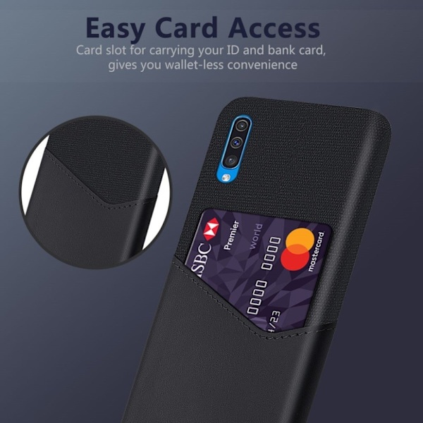 Bofink Samsung Galaxy A50 Card cover - Sort Black