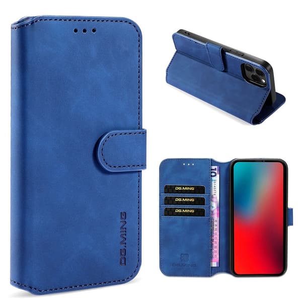 DG.Ming iPhone 13 Pro Max Retro Suojakotelo - Sininen Blue