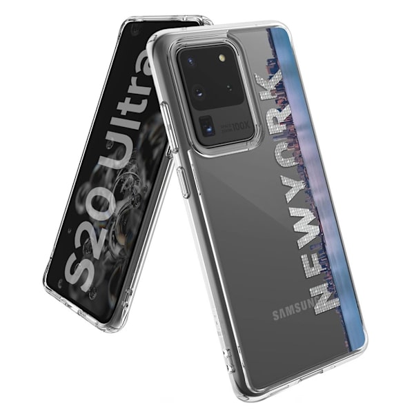 Ringke FUSION DESIGN - Samsung Galaxy S20 Ultra - New York Svart