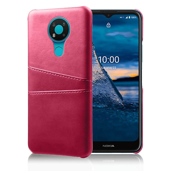 Dual Card Etui Nokia 3.4 - Rose Red