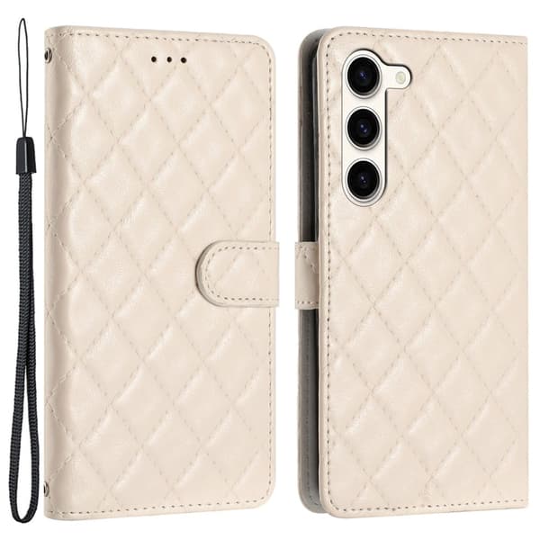 Funktionelt Samsung Galaxy S23 Plus rombe etui med pung White