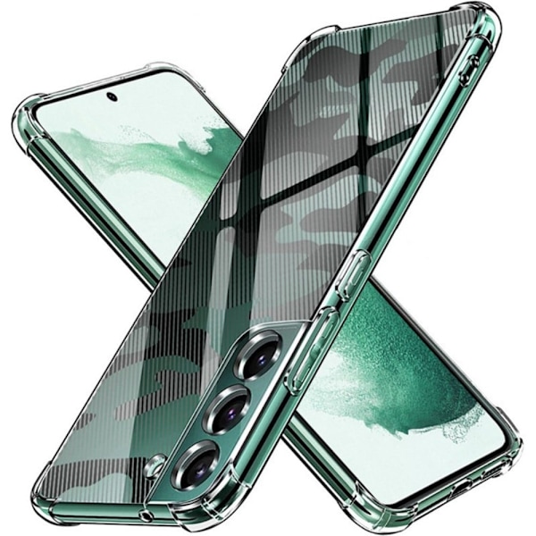 RZANTS halvgenomskinligt fodral med coolt tryck och hörnskydd för Samsung Galaxy S23 Plus Transparent