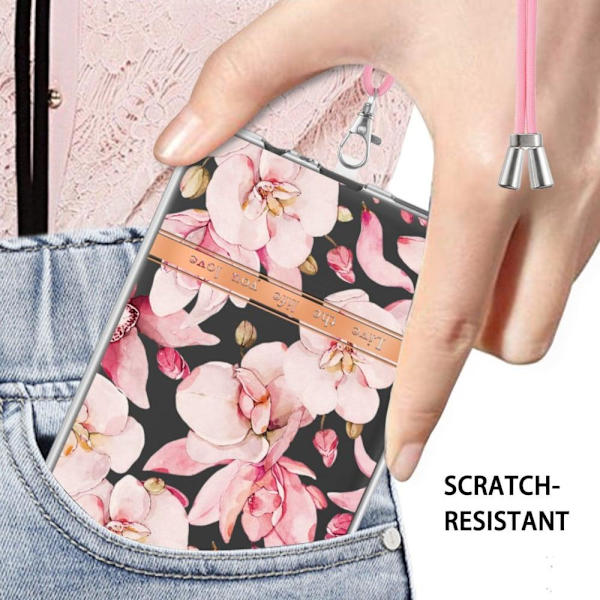 Slim og Holdbart Blødtcover med Snor til Samsung Galaxy A14 - Hc005 Pink Gardenia Pink