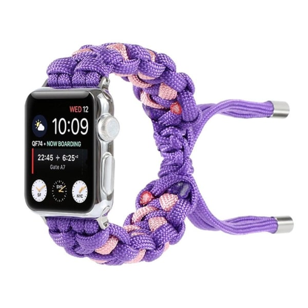 Apple Watch (45mm) unique nylon watch strap - Purple / Pink Lila