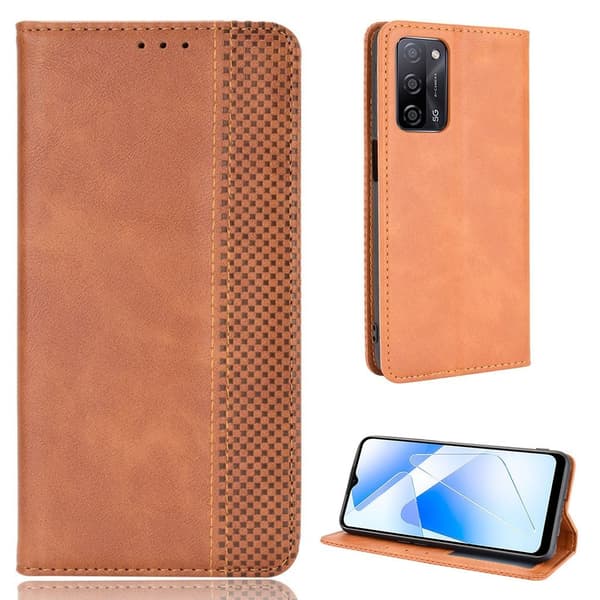 Bofink Vintage Oppo A53s 5G / A55 Læder etui - Brun Brown