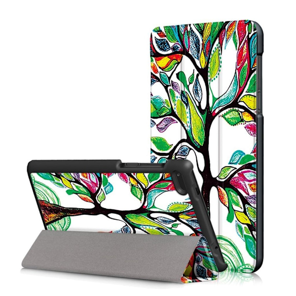 Lenovo Tab 7 Essential uniikki nahkakotelo - Värikäs puu Multicolor