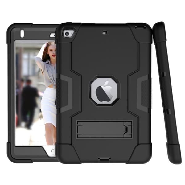 Stötsäkert hybridfodral till iPad Mini (2019) - Helsvart Svart