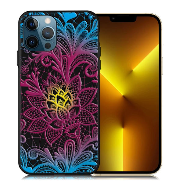 Imagine iPhone 13 Pro Max deksel - Henna-Lotus Multicolor