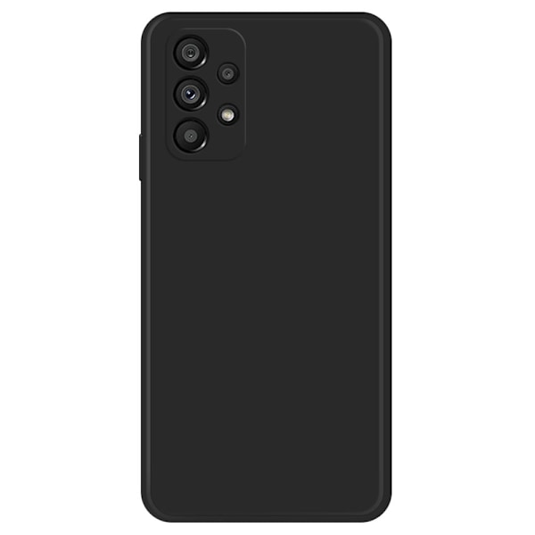 Viistetty pudotuksenesto kumipäällysteinen kansi Samsung Galaxy A73 - Musta Black