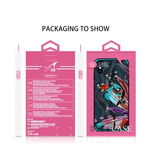 iPhone Xs Max NXE trollslände mönstrat silikonplast mobilskal med strass dekor - Cyan Trollslända Grön