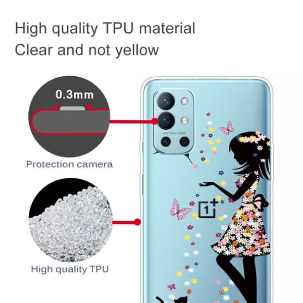 Deco OnePlus 9R Etui - Jente og Katt Multicolor