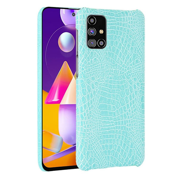 Croco Etui Samsung Galaxy M31s - Blå Blue