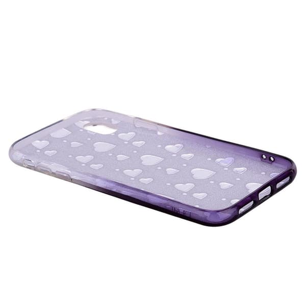 iPhone Xs Max 3D etui med diamandtkorn - Mørk Lilla Purple