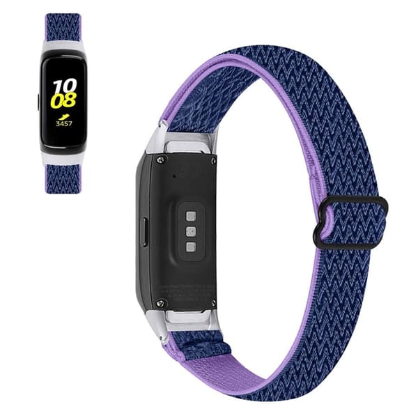 Samsung Galaxy Fit nylon sportsklokkerem - Lilla / Blå Multicolor