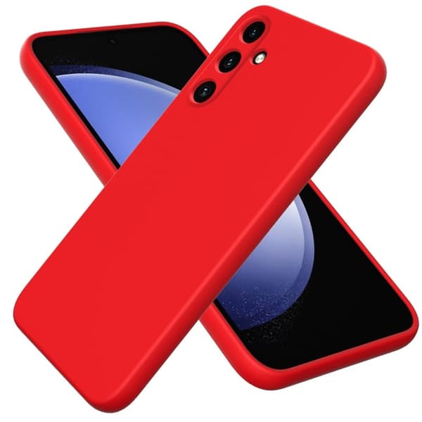 Mikrofiberforet blødt gummi Samsung Galaxy A15 cover - Rød Red