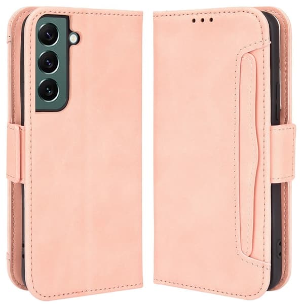 Modernt Samsung Galaxy S22 Plus fodral med plånbok - Rosa Rosa
