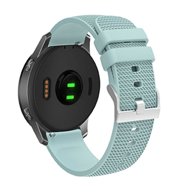 22 mm universal klockarmband i silikon i rutnätsstil - Ljusgrön Grön