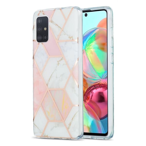 Marmormotiv Samsung Galaxy A71 skal - Rosa Rosa