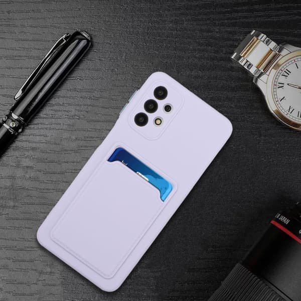 Card Holder Deksel til Samsung Galaxy A32 - Lyselilla Purple