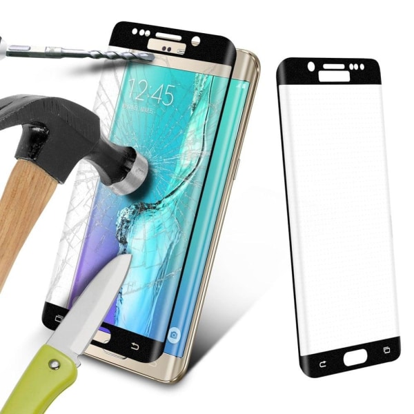 0.3mm Karkaistu Lasi Kaari Näytönsuoja Samsung Galaxy S6 Edge Plus - Musta Black