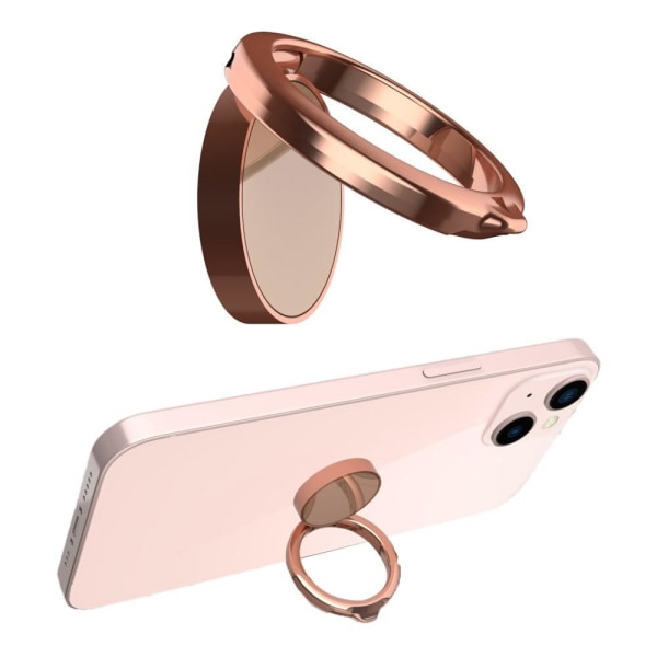 Universal magnetic rotatable phone ring stand - Rose Gold Pink