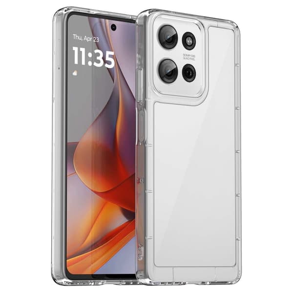 Motorola Moto G75 smart telefonskal i akryl - Transparent Transparent