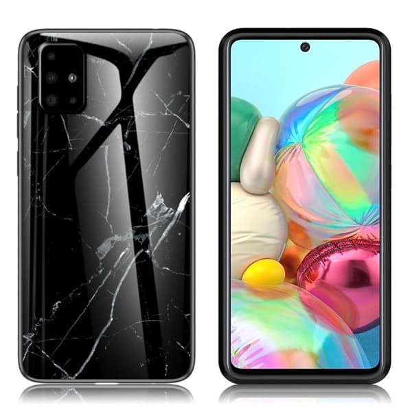 Fantasy Marble Samsung Galaxy A71 deksel - Svart Black
