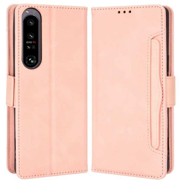 Modernt Sony Xperia 1 IV fodral med plånbok - Rosa Rosa