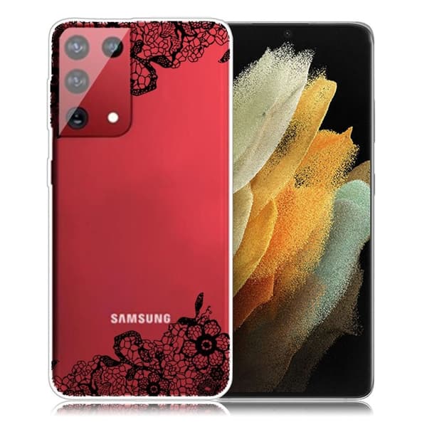 Deco Samsung Galaxy S21 Ultra Etui - Lace Blomst